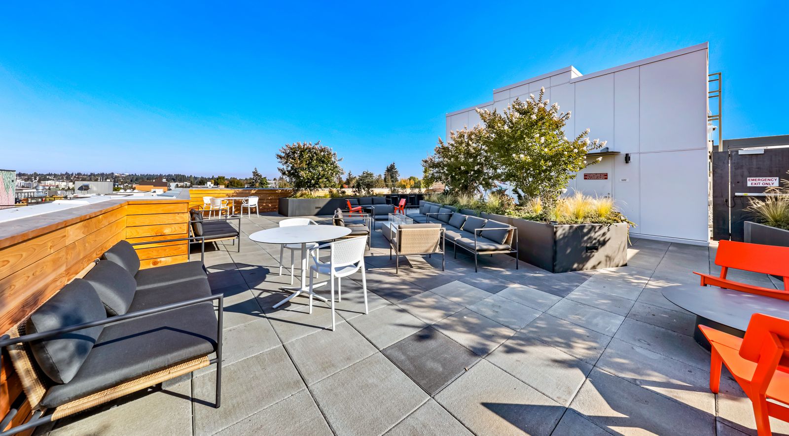 outdoor rooftop patio seating theory apartments seattle